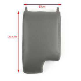 Leather Armrest Center Console Lid Cover For 1998-2006 BMW E46 3 Series Gray Generic