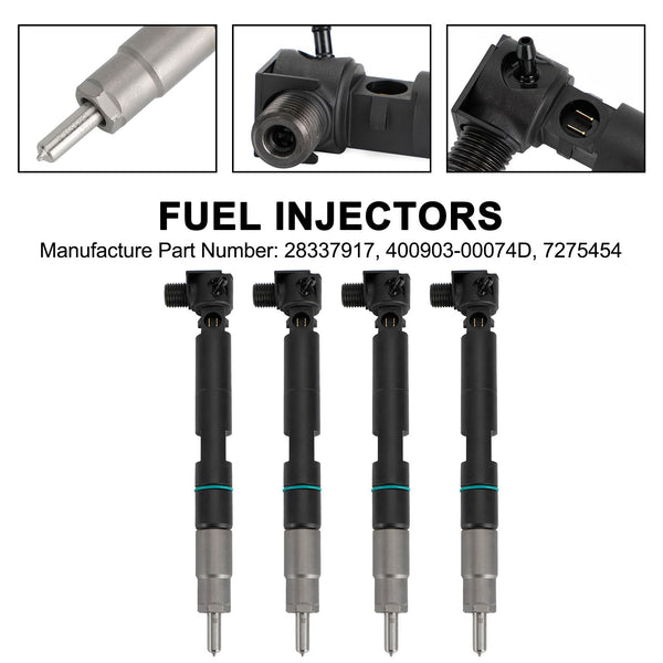 Fuel Injectors 28337917 400903-00074D 7275454 fit Bobcat fit Doosan D24 D18 Engine Fedex Express Generic