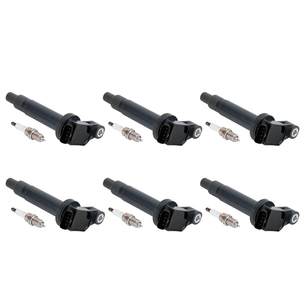 2004-2008 Toyota Solara 3.3L V6 6PCS Ignition Coil+6PCS Spark Plug 90919-02234 UF267 1788315 6731301 Generic