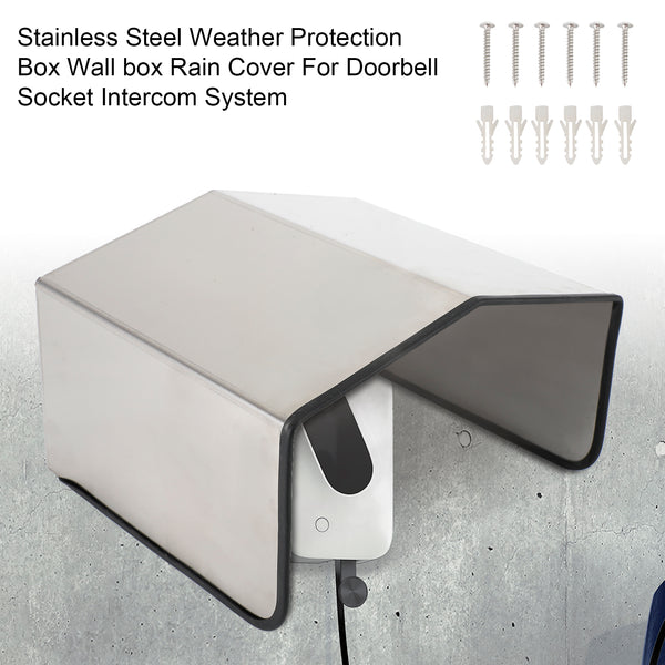 Stainless Steel Weather Protection Box Wall box Rain Cover For Doorbell Socket