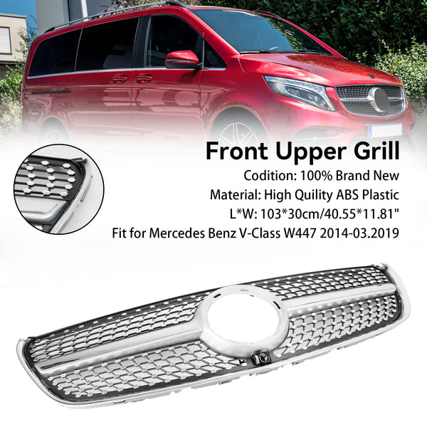 2014-03.2019 Benz W447 V-Class Diamond Front Upper Grille Grill Generic