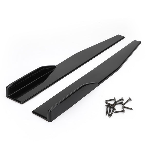 Universal Car Front Bumper Lip Spoiler Diffuser Body Kits + Side Skirt Splitter Generic