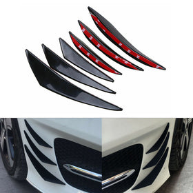 6pcs Universal Gloss Black Car/Auto Front Bumper Fins Spoiler Canards Refit Generic