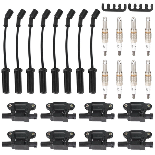 2009-2012 GMC Canyon 5.3L-V8 8PCS Square Ignition Coil+Spark Plug+Wires 12611424 8125706160 D510C UF413 12570616 Generic