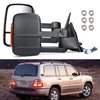 1998-2007 Toyota Landcruiser 100 Series Black Electric Towing Caravan Mirrors Generic