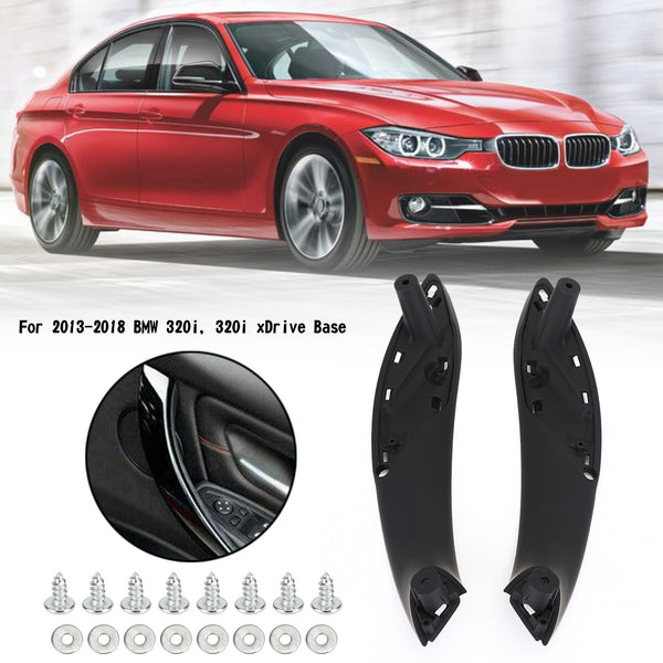 Black Front L+R Handle Inner Door Pull Handle For BMW F30 F34 F35 2013+ Generic