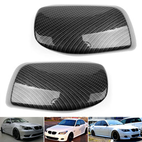 2004-2007 BMW E60 Pair Carbon Fiber Door Side Mirror Cover Caps Fit Generic