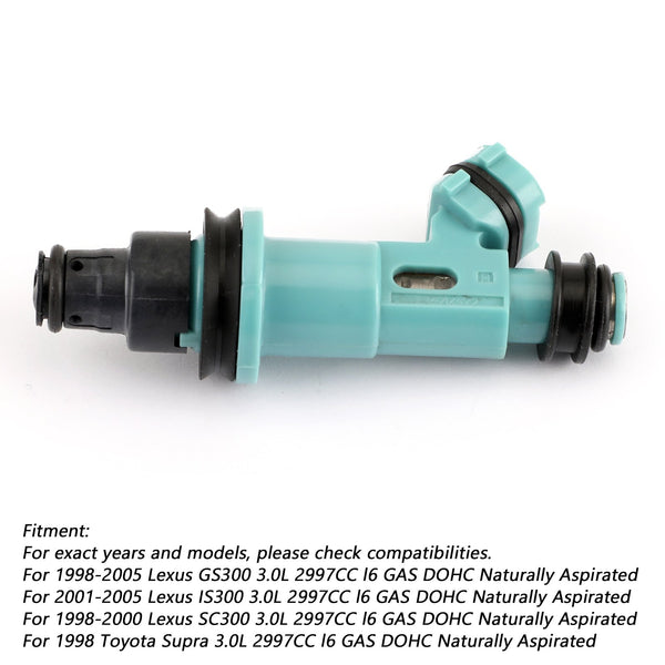 842-12268 23209-46090 2320946090 2325046090 1x Fuel Injector 23250-46090 For Toyota Supra Lexus GS300 SC300 IS300 3.0L Generic