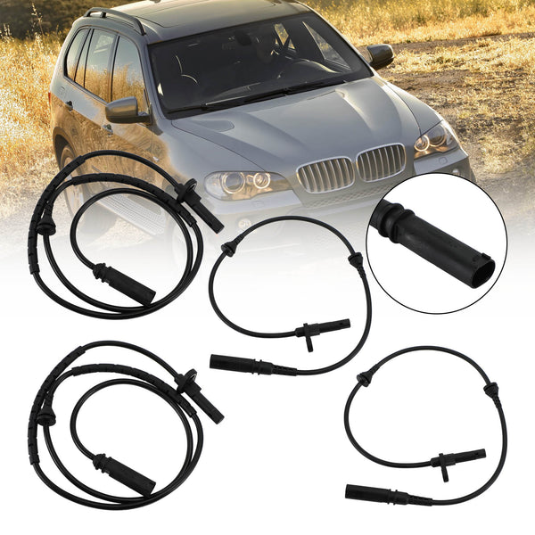 BMW X5 X6 4pcs Front and Rear L&R ABS Speed Sensor 34526771776 34526771777 Generic