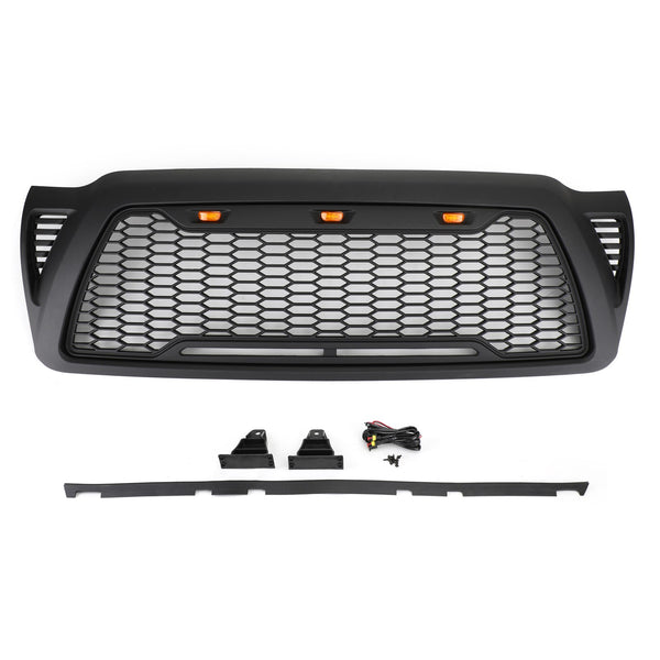 05-11 Toyota Tacoma Front Grille With LED lights Bumper Hood Mesh Grill Generic