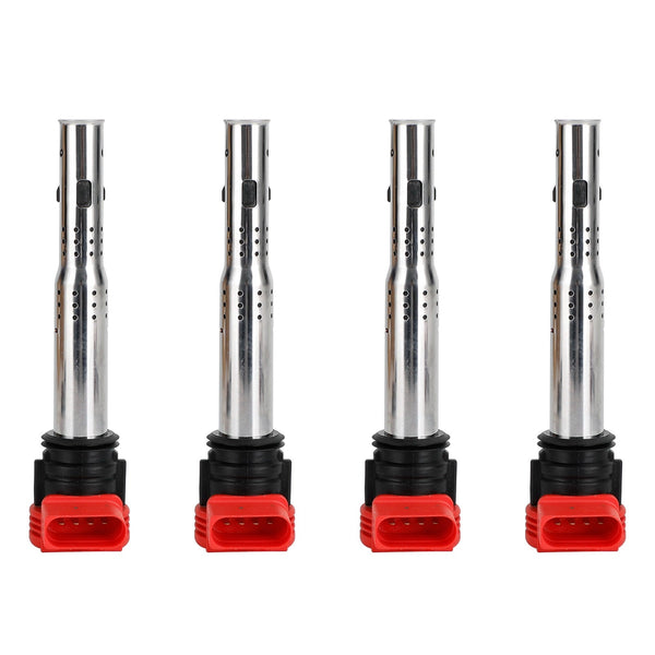 4PCS Ignition Coil Packs Set 06E905115E 95860210200 Fit Audi R8 2.0TFSI/2.0TSI A3/GOLF 5/LEON Generic