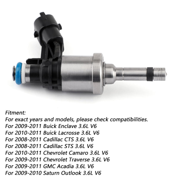 2009-2011 GMC Acadia 3.6L V6 6PCS Fuel Injectors 12638530 12632255 12611545 Generic