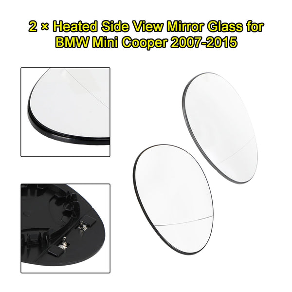 Mini R56 Hatchback 07-14 Left&Right Heated Side View Mirror Glass 51162755626 51162755625 Generic
