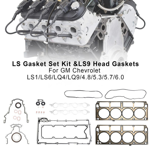 LS1 LS6 LQ4 LQ9 4.8 5.3 5.7 GM Chevrolet LS Gasket Set Kit Head Gaskets Generic