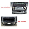 2015-2017 Ford F150 Raptor Style Front Bumper Grill W/ LED Grille Replacement Grey Black Generic