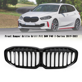 2019-2023 BMW F40 1-Series Gloss Black Front Replacement Grill 51138080490 Hood Grille Generic