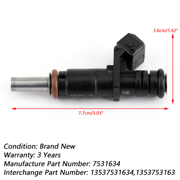 2007-2012 BMW 328i 6PCS Fuel Injectors 7531634 13537531634 1353753163 Generic