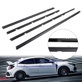 2012-2015 Honda Civic 4pcs Car Weatherstrip Window Moulding Trim Seal Belt 72910TROA01 Generic