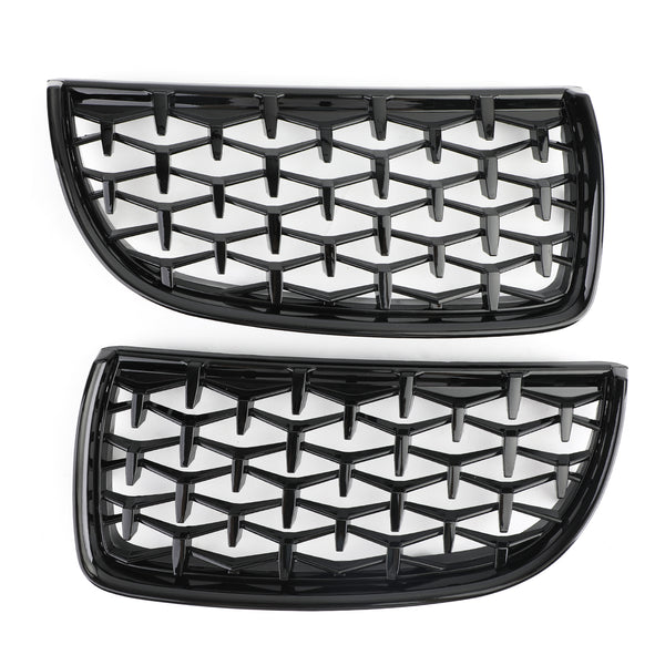 Meteor Black Kidney Grill Mesh Grille Fit BMW E90 3 Series Sedan 2005-2008 Generic