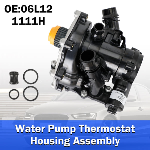 06L121111H 06K121600C Water Pump Thermostat Housing Assembly Fit VW Golf GTI for Audi A3 A4 Generic