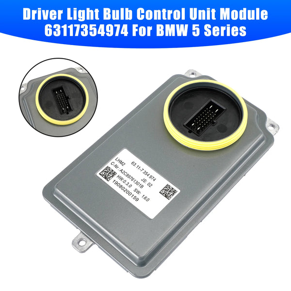 2014-2017 BMW 528i 528ix 535i 535ix 63117354974 Driver Light Bulb Control Unit Module Generic