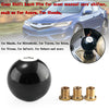 Universal No.8 Billiard Ball Gear Shifter Black Round Shift Knob w/ 3 Adapters Generic