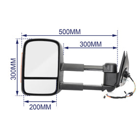 2015+ Mitsubishi Triton Pair of Electric Extendable Towing Mirrors Fedex Express Generic