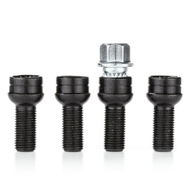 4+1 17mm Steel Wheel Bolt & Lock Lug Nut Set With Key VW Golf Audi Generic