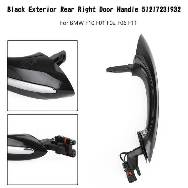 04/2008-05/2012 BMW 7' F03 Black Exterior Door Handle 51217231931/51217231934 Generic