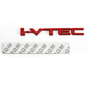 3D Metal i-VTEC Car Trunk Rear Turbo Fender Emblem Badge Decals Stickers Red Generic