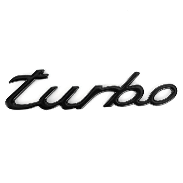 Plating Metal Turbo Logo Emblem Badge Decal Black 3D Car Sticker Generic