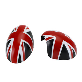 2 x  Union Jack UK Flag Mirror Covers for MINI Cooper R55 R56 R57 Black/Red Generic