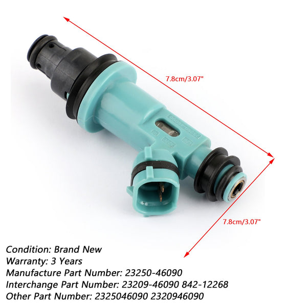 842-12268 23209-46090 2320946090 2325046090 1x Fuel Injector 23250-46090 For Toyota Supra Lexus GS300 SC300 IS300 3.0L Generic