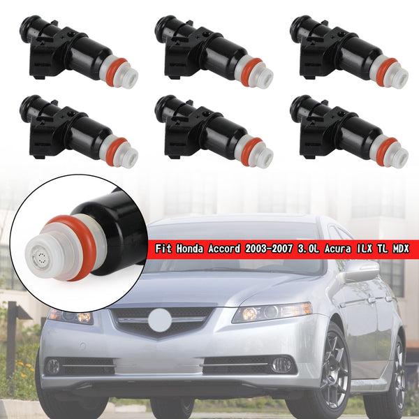 6PCS Fuel Injectors 16450-RCA-A01 Fit 2003-2006 Acura MDX 3.5L Generic