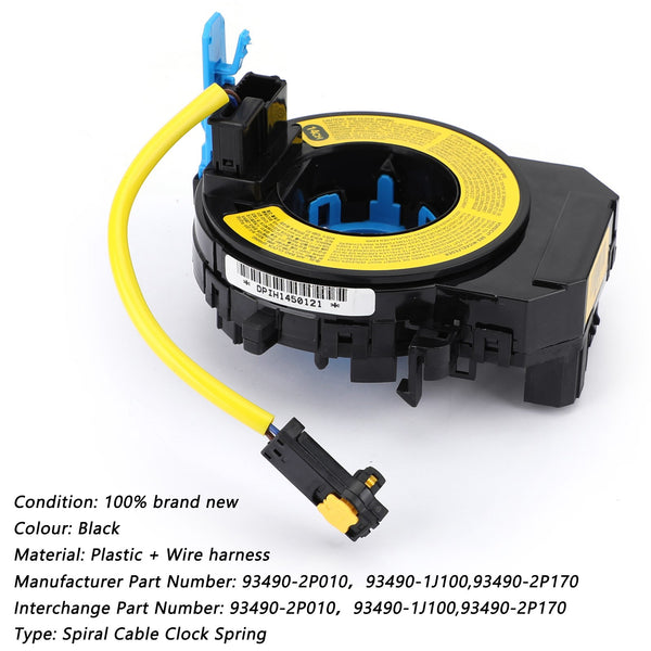 2009-2019 Kia Sorento 93490-2P010 Airbag Squib Spiral Cable Clock Spring 93490-1J100 93490-2P170 Generic
