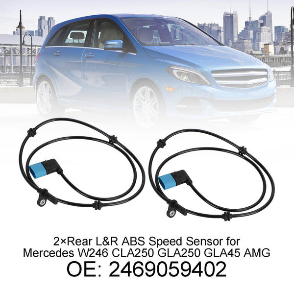 2014-2017 Mercedes-Benz CLA250 Front/Rear L/R ABS Speed Sensor 2465402510 Generic