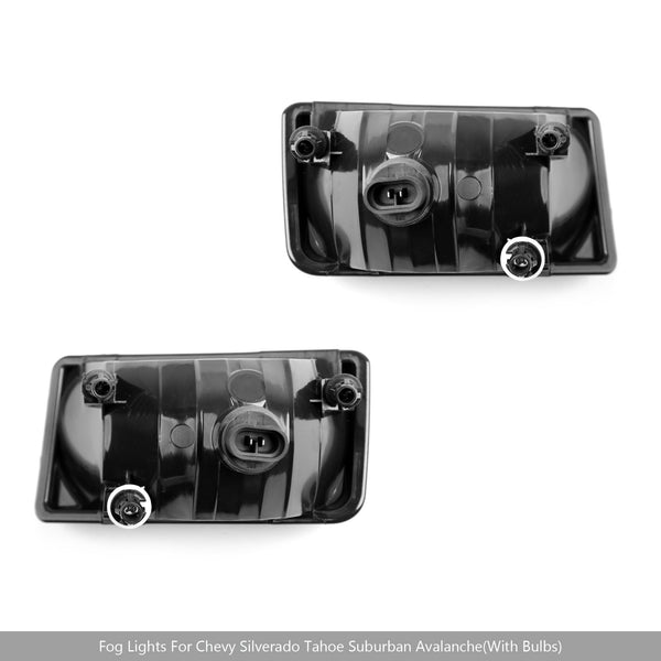 2X Front Bumper Fog Lights For 07-13 Chevy Silverado Tahoe Suburban Avalanche GY Generic