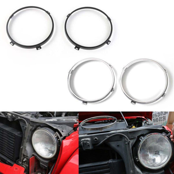 2x Mounting Bracket For 7inch LED Headlight Round Ring Jeep Wrangler JK Silver