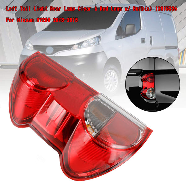 13-18 NV200 Nissan Left+Right Tail Light Rear Lamp Clear Red Lens Generic