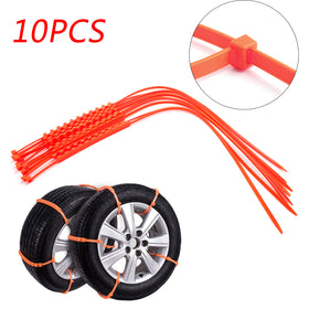 10PCS Snow Tire Chain Anti-Skid Belt Fit Car Truck SUV Emergency Winter Driving Generic