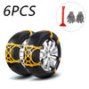 6PCS Tire Chains Snow Anti-skid Thick Tendon Emergency Thickening of Car SUV Generic