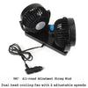 12V 360 Degree Rotation Car Vehicle Cooling Air Fan Silent Cooler 2 Speed Adjustable Generic