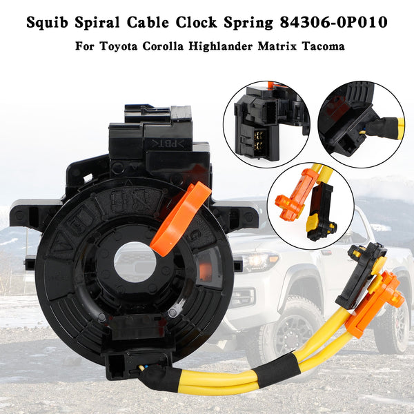 2005-2013 TOYOTA TACOMA 84306-0P010 Squib Spiral Cable Clock Spring Generic