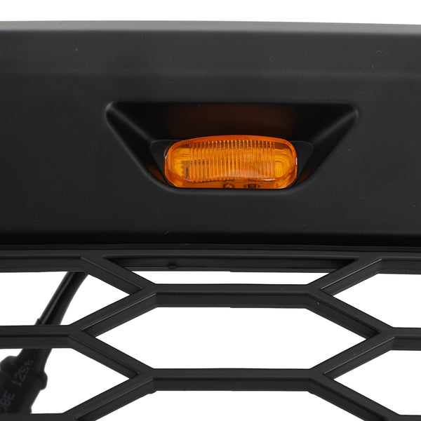 2015-2017 F150 Ford Raptor Style Black Front Bumper Grill W/ LED Grille Replacement Generic