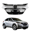 Front Grille Sport Style Chrome Black Glossy Grill Trim For Honda HR-V HRV 16-18 Generic