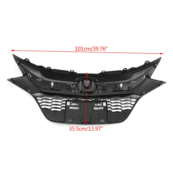 Front Grille Sport Style Chrome Black Glossy Grill Trim For Honda HR-V HRV 16-18 Generic