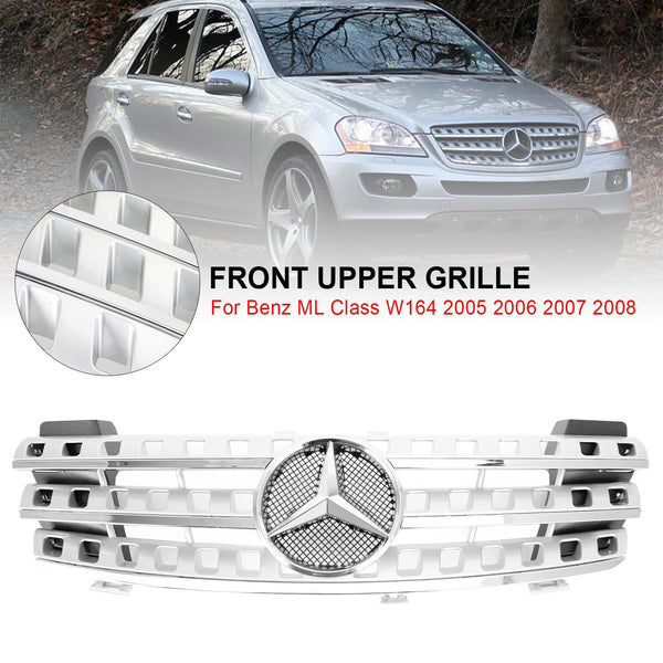 ML-Class W164 2005-2008 AMG Style Benz Front Grill Chrome Grille Replacement Generic