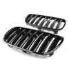 1Pair Matte Black Front Bumper Grille For 2007-2010 BMW E83 X3 LCI Facelift Generic