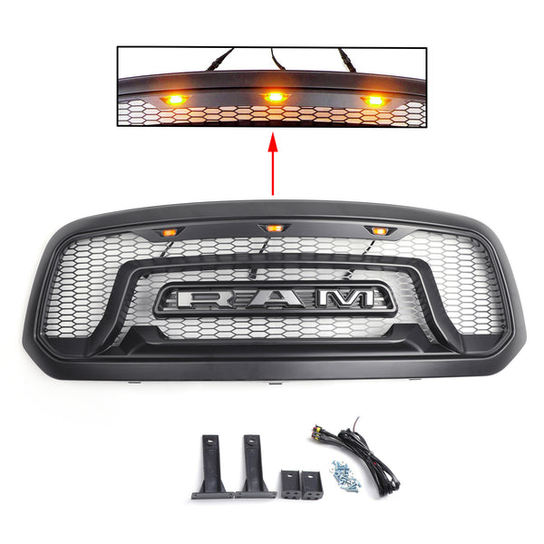 13-18 Ram 1500 Hood Front Grille Honeycomb Dodge Bumper Grill ABS Front Bumper Generic