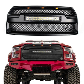 2015-2017 Ford F150 Grille Raptor Style Grill W/ 20 inch 120W LED Light Generic